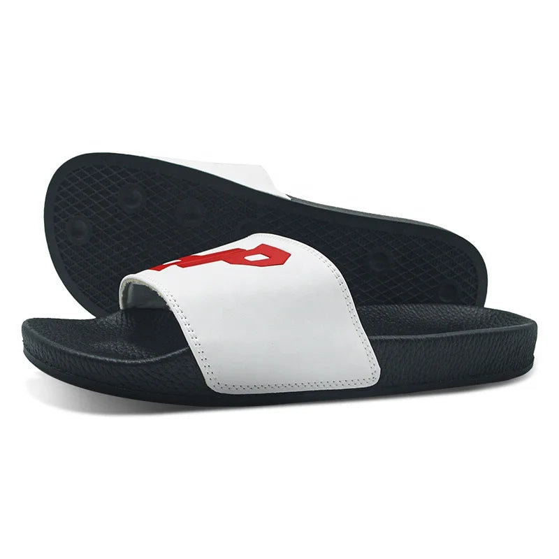 Greatslides White Slippers for Women Men Sandal in High Quality,Custom Print Slide Sandals Jinjiang Slipper Wholesale