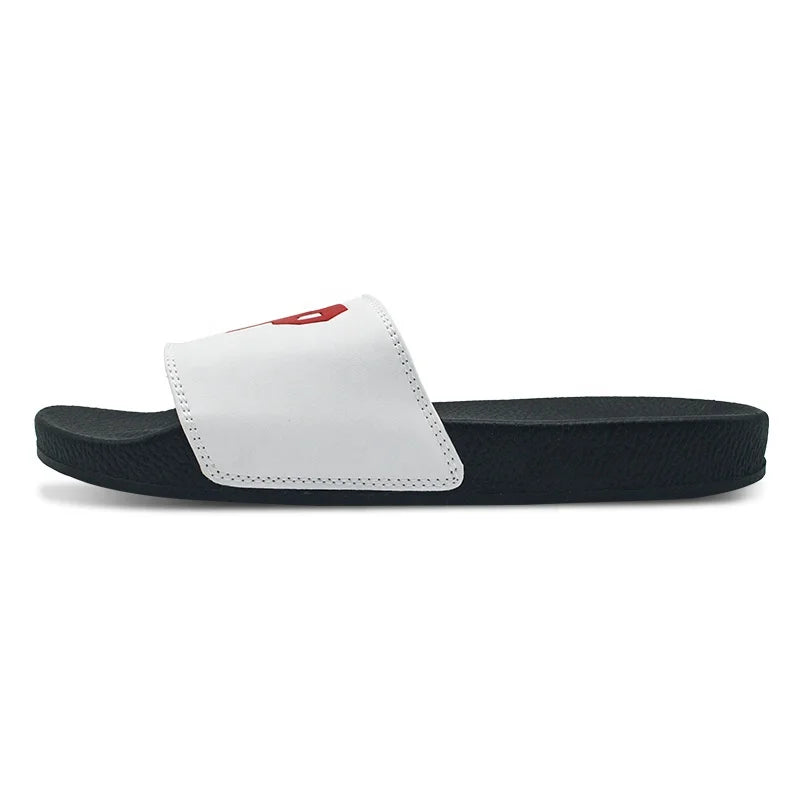 Greatslides White Slippers for Women Men Sandal in High Quality,Custom Print Slide Sandals Jinjiang Slipper Wholesale