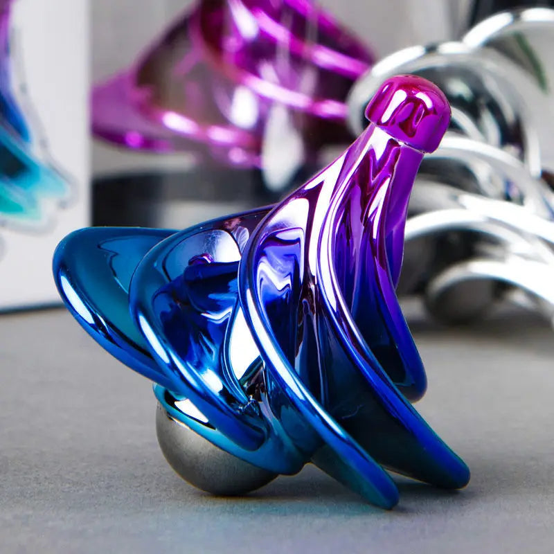 Divertido juguete de soplado de viento de escritorio, juguete de bolsillo giratorio, Spinner cinético, juguetes para aliviar el estrés para adultos, regalo de cumpleaños y Navidad
