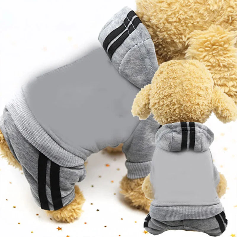 Ropa para perros Adidog, monos gruesos para perros, ropa de invierno para perros pequeños, mono para cachorros, traje de chándal para Yorkie