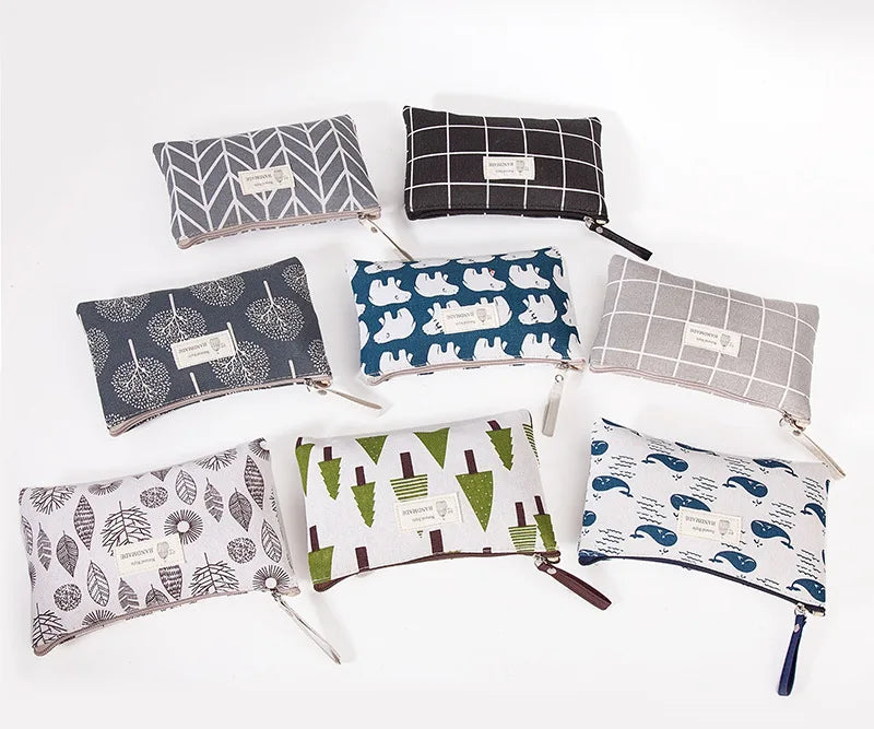 Bolsas de tela para lápices, estuche para lápices Kawaii, estuches grandes para lápices, bolsa de cosméticos de viaje, organizadores de papelería escolar para volver a la escuela