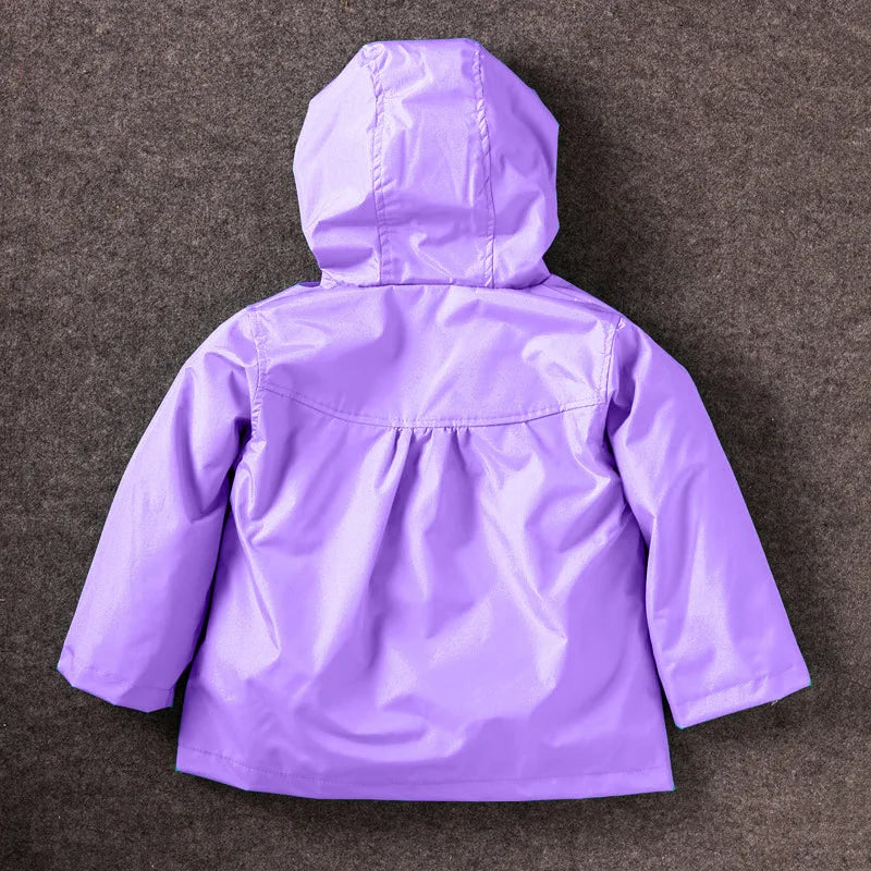 Chaqueta impermeable de flores para niñas, abrigo rompevientos con capucha, impermeable informal, ropa para niños de 2 a 6 años, otoño