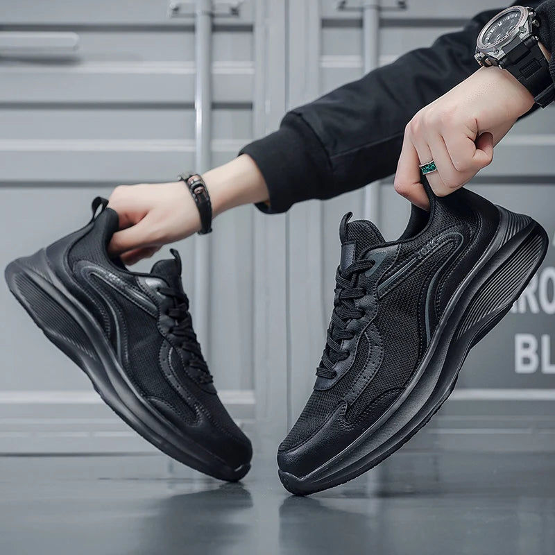 Men's Casual Sporty Sneakers Large Size MD Sole Breathable Mesh Upper New Cross-Border Walking and Running Sports Shoes