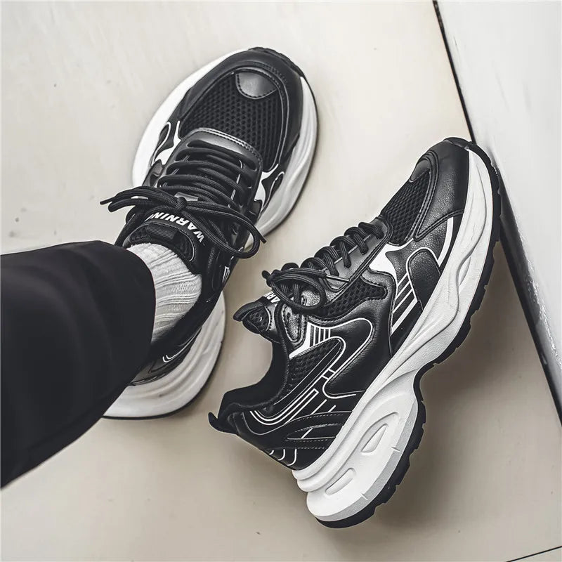 Dropshipping Custom Logo Harajuku Style Sports Shoes Men Comfortable Mesh Lining Running Sneakers for Me