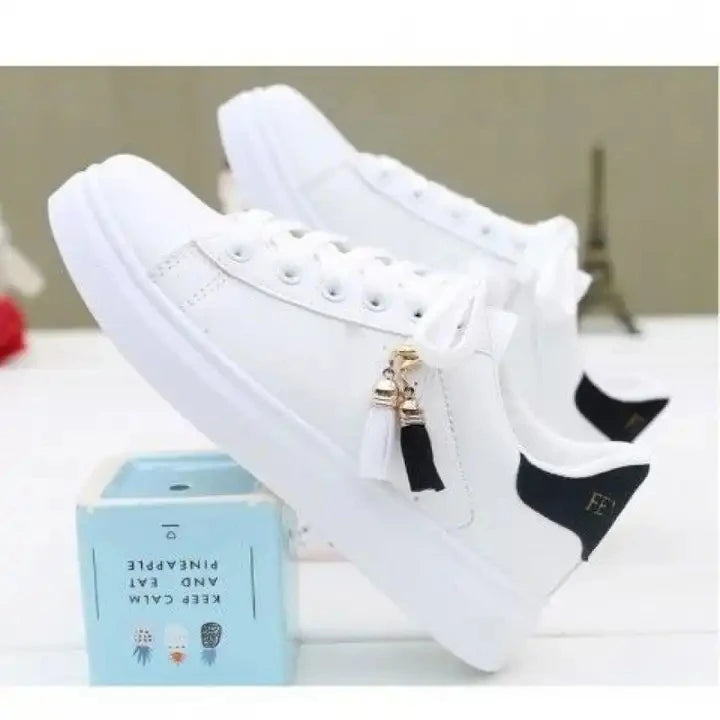 Custom White Flat Shoes Women Fashion Sneakers Casual Shoes 35-40 for Women