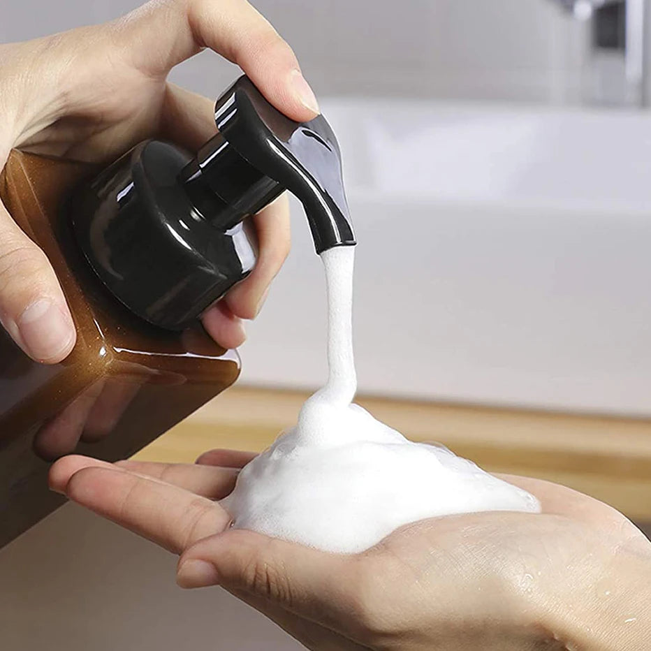 Dispensador de jabón espumoso vacío, desinfectante de manos para baño, champú, loción de lavado corporal, botella con bomba rellenable, contenedor de espuma