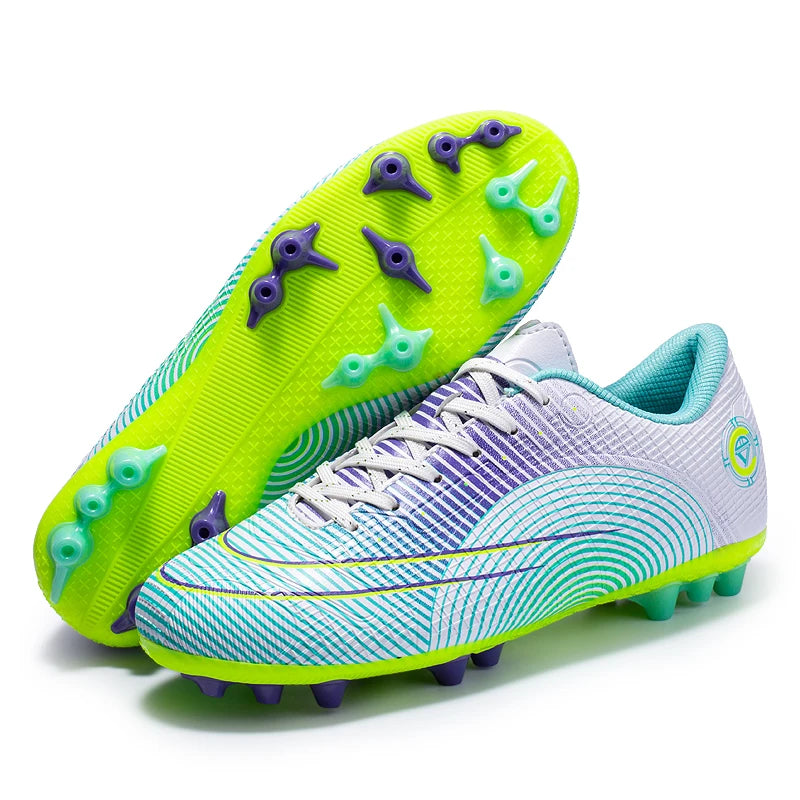Football Shoes Low-top Lace up Soccer Football Boots FG HG PU Leather Team Sports Boy's Girls' Men's Women's Sneakers Athletic