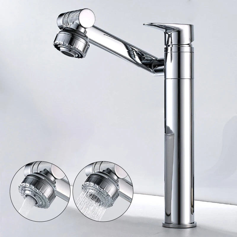 ELLEN-grifo multifunción para lavabo de baño, mezclador de agua fría y caliente, grúa de bronce antiguo, grifos de agua universales montados en cubierta EL13266