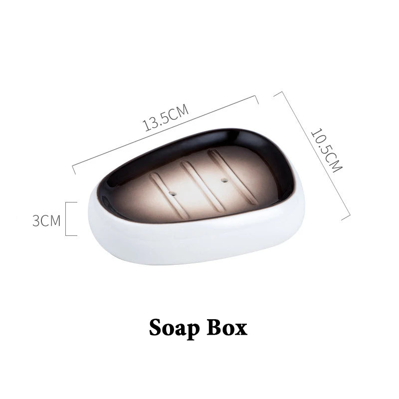 Juegos de accesorios de baño de cerámica, dispensador de loción gradiente, botella de bomba, soporte para cepillo de dientes, taza de enjuague bucal, jabón, herramientas de lavado de platos