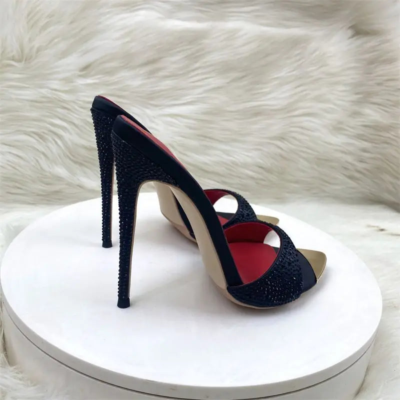 Strange Luxury Heel Sandalias Mujer Tacon Alto  Trendy Slippers Mules Shoes Heels for Ladies 2025
