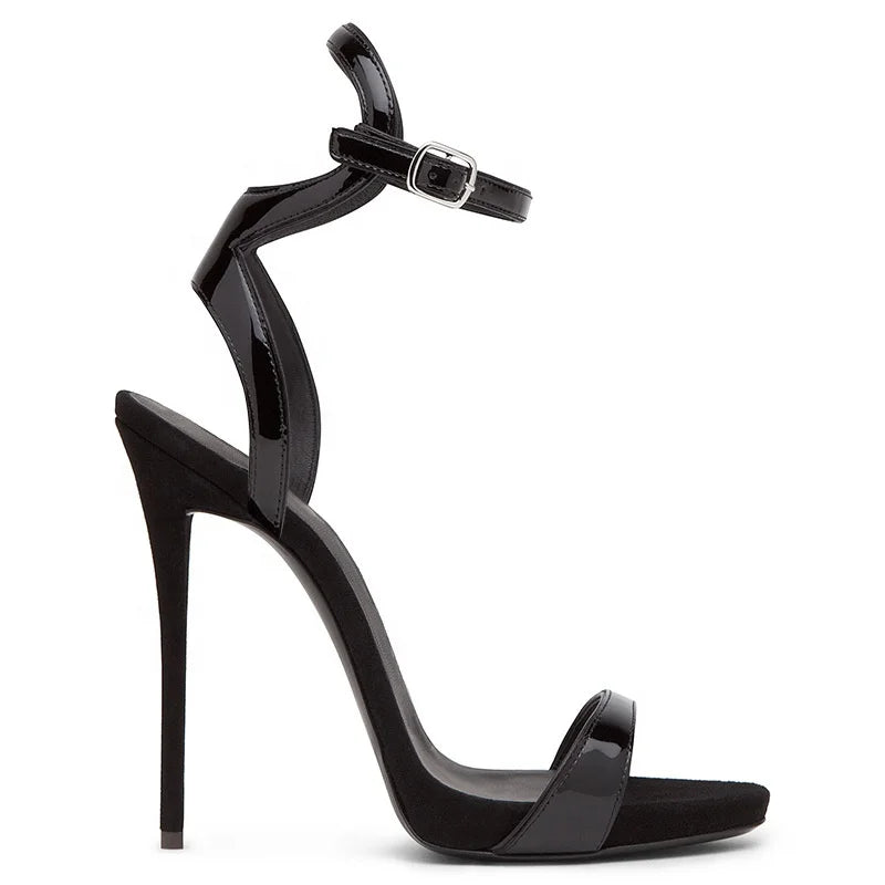 China Latest Fashion Design Women Stiletto Shoes Factory Wholesale Summer Glitter High Heel Sandals