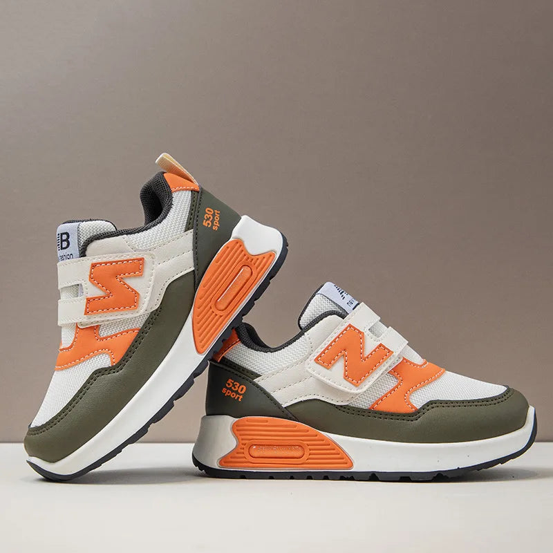 2025 Autumn New Boys and Girls Mesh Sneaker Soft Bottom Non-Slip Breathable Casual Shoes All-Match with Slip-On Closure
