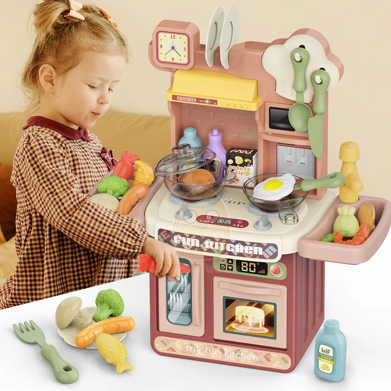 Juguetes de cocina para niños, vajilla simulacional, juego de simulación, juego de Chef, juego de rol, mesa de comida, juguete educativo para niños, regalo