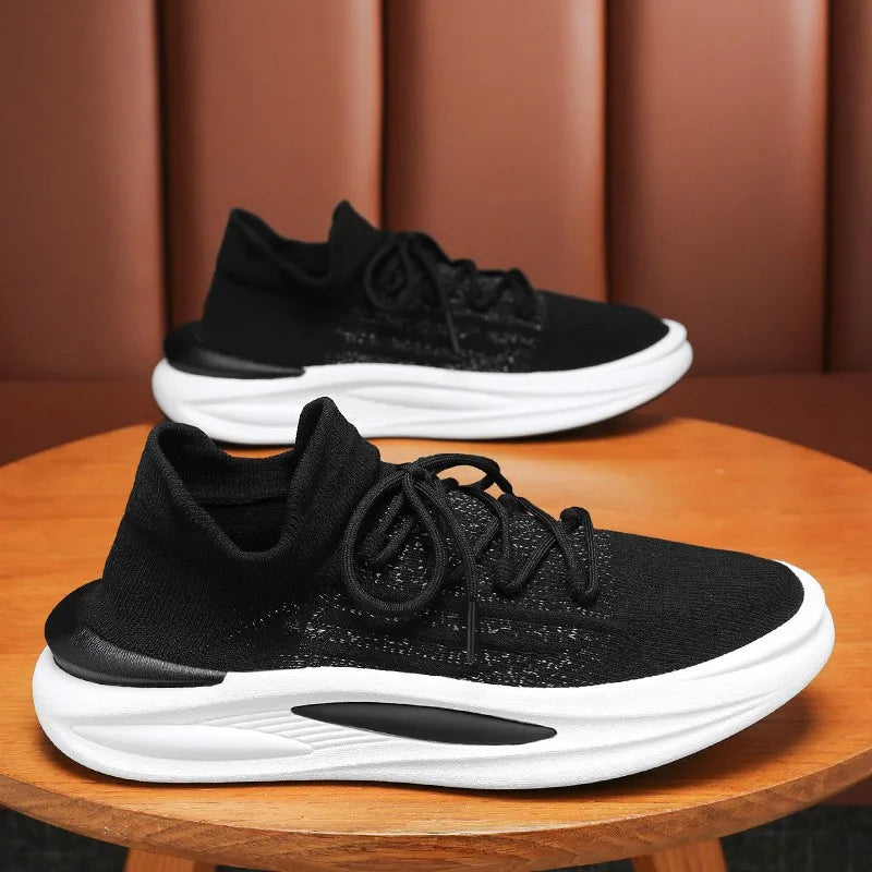 New Men's Breathable Mesh Sports Shoes Thick Sole Sports Shoes Men's Casual Running Shoes