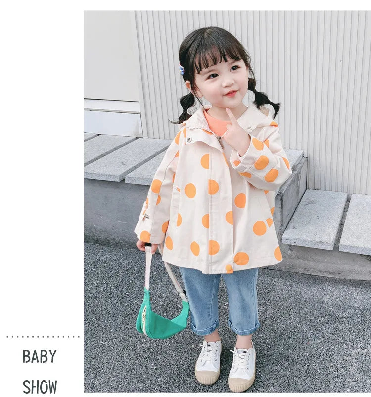 Abrigo cortavientos con estampado para niños y niñas, chaqueta con capucha, ropa de 1 a 7 años, novedad, primavera y otoño