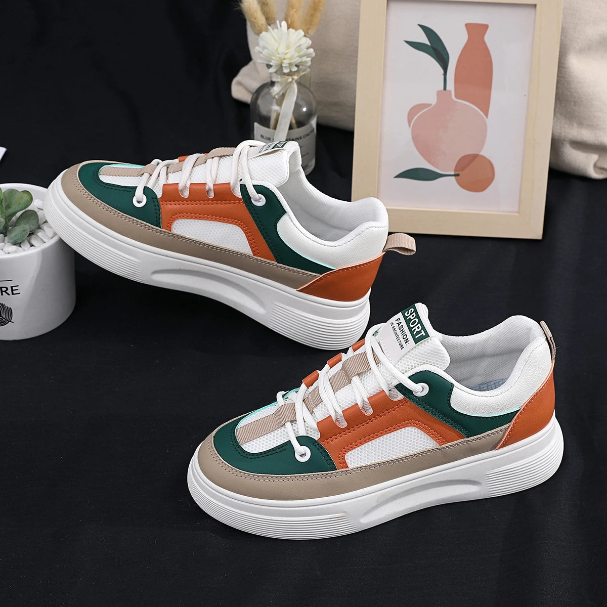 High Quality Women Shoes Hot Design Wholesale Fashion Sneakers Chunky Sneaker Thick Bottom Shoe Casual Couple Sport Walking Shoe