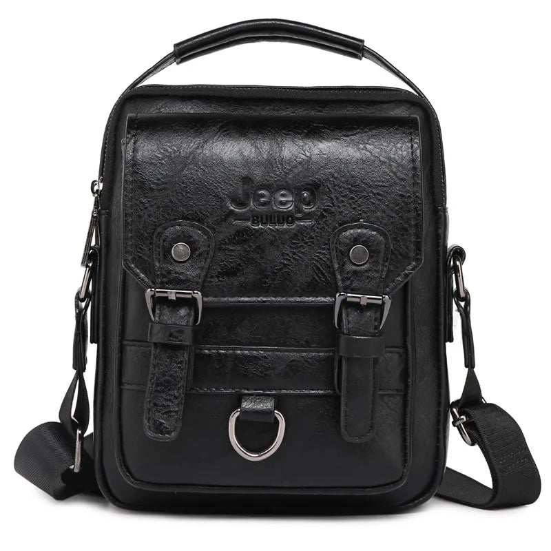JEEP BULUO, bolsos de negocios multifunción, nuevo bolso de hombro para hombre, bandolera de cuero de gran capacidad, bolso cruzado de marca grande