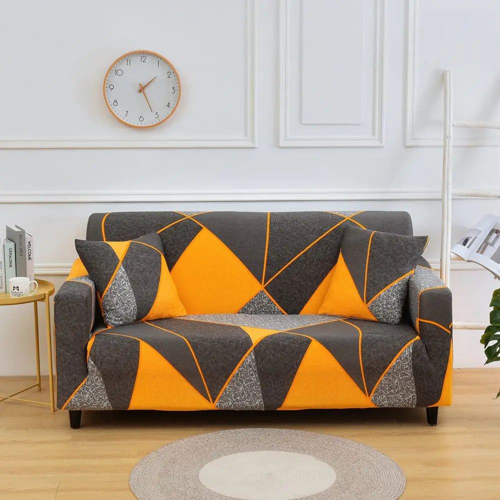 Funda de sofá de 1 pieza, funda de sofá elástica estampada/impresa para sofá esquinero de sala de estar, funda de sofá en forma de L