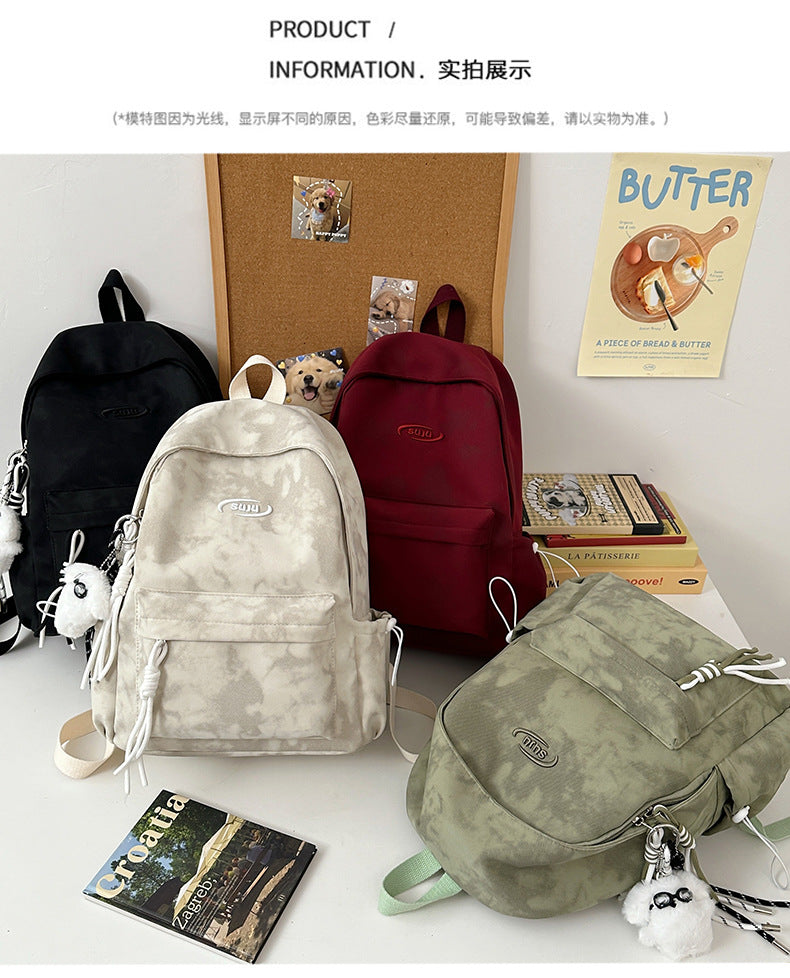 New Retro Backpack Men's Mountaineering Bag Backpack Junior High School Student Travel Bag Personalized High School Student College Student Bag Female