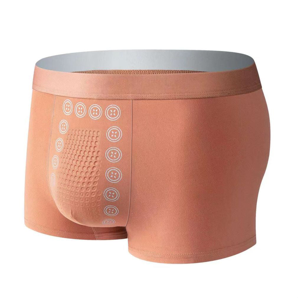 Manufacturer Wholesale Men's Underwear Adult Massage Particle Breathable Antibacterial Crotch Skin-Friendly Comfortable Boxer Briefs Shorts