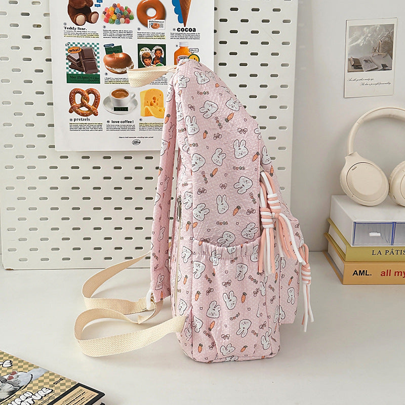 Japanese Cartoon Sweet Student School Bag Travel Cute Backpack Large Capacity Backpack Class Commuting Bag
