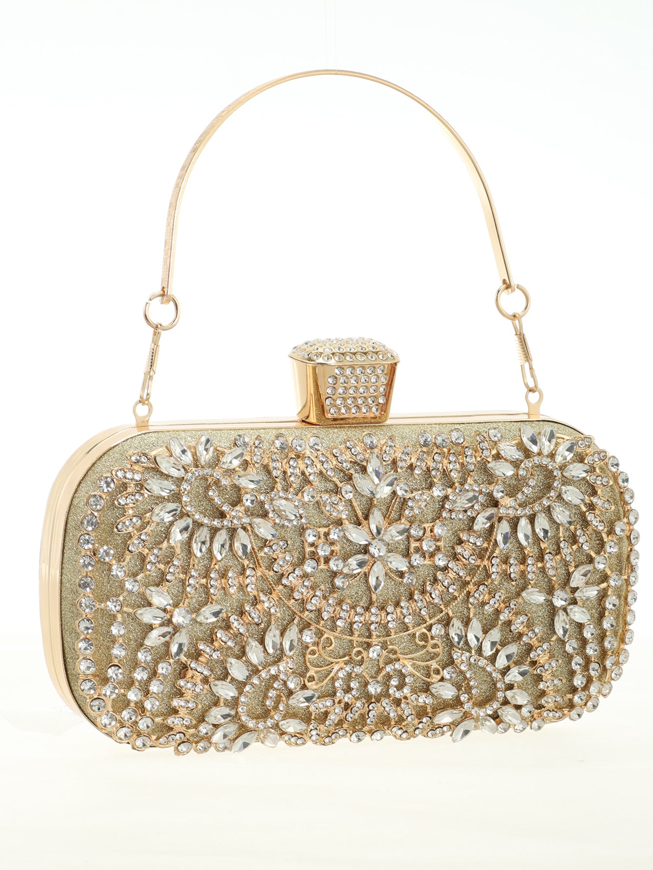 Cross-Border Alloy Evening Dress Banquet Clutch Bag Diamond Bag High-End Celebrity Texture Handheld Evening Bag