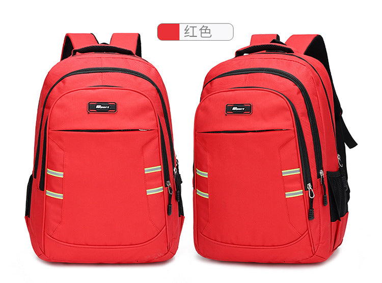 New Computer Backpack 2024 Large Capacity Reflective Strip Men's and Women's Outdoor Travel Bag Backpack Student Schoolbag Trendy