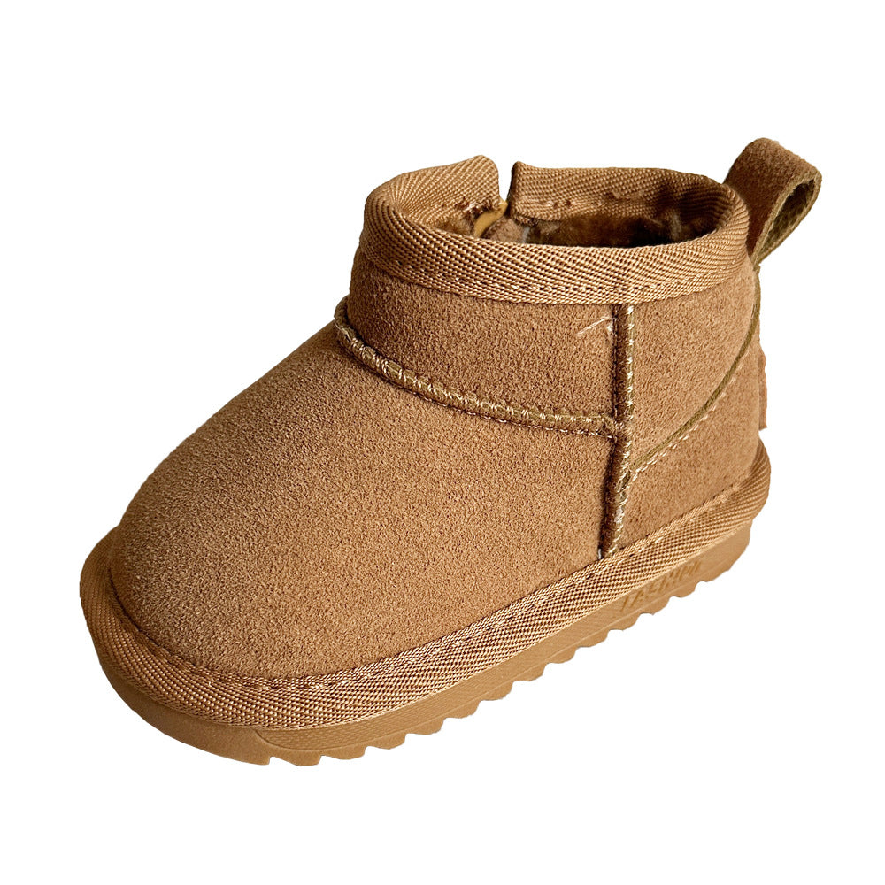 Children's Snow Boots Winter Boys' Thickened fleece-lined Cotton Shoes Girls' Warm Cotton Boots Children 1-3 Years Old Baby Shoes