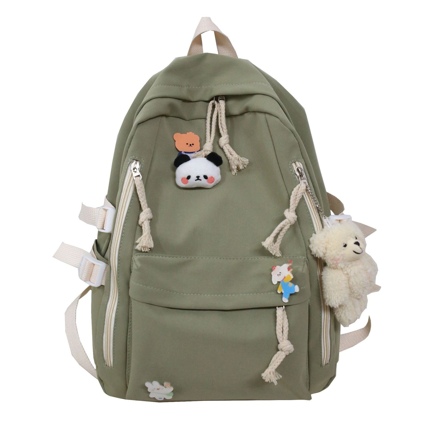 Japanese-Style Ins School Bag for Middle School Girls, High School Students, and College Students, Large Capacity, Simple Backpack, Double Shoulder Bag