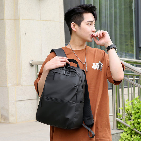 Large Capacity Schoolbag Junior High School Business Backpack Men's Advanced Sense Computer Bag Simple Lightweight New Cross-border Backpack