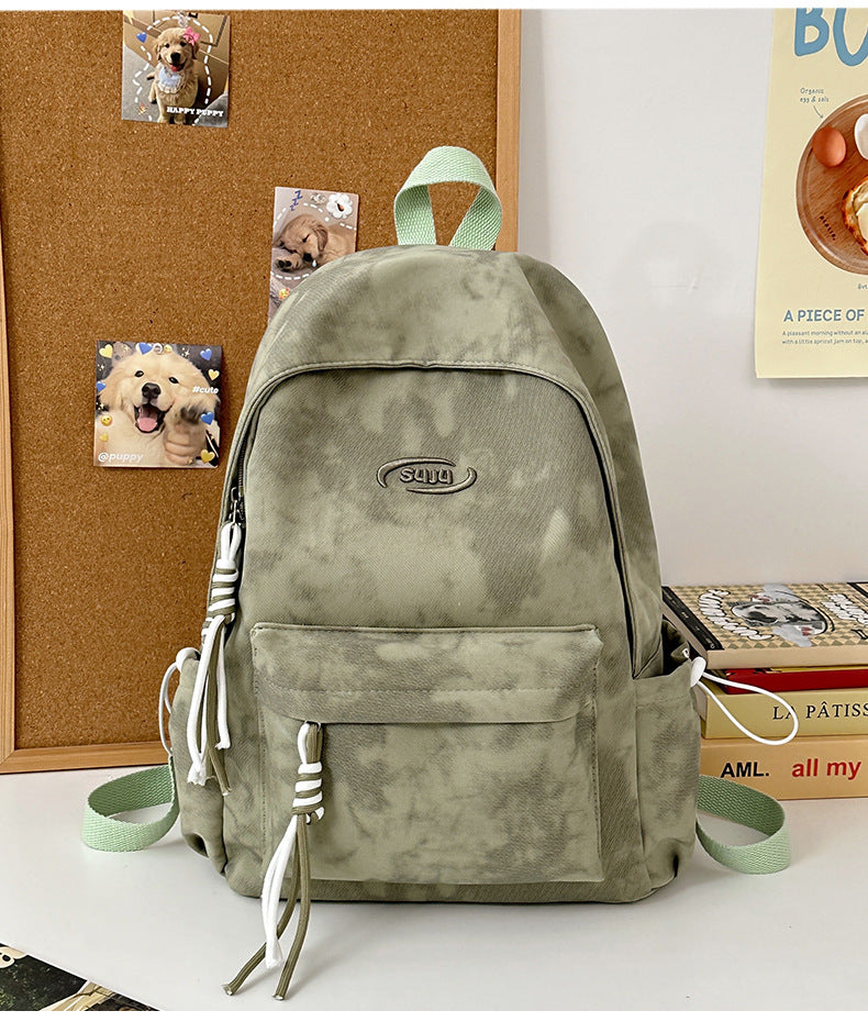 New Retro Backpack Men's Mountaineering Bag Backpack Junior High School Student Travel Bag Personalized High School Student College Student Bag Female