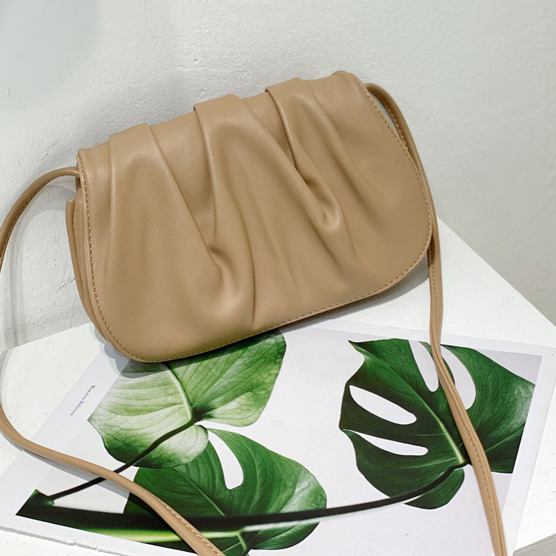 High-End Bags for Women, Niche Women's Bags, 2025 New Trendy Versatile Pleated Cloud Bags, Single Shoulder Crossbody Underarm Bags