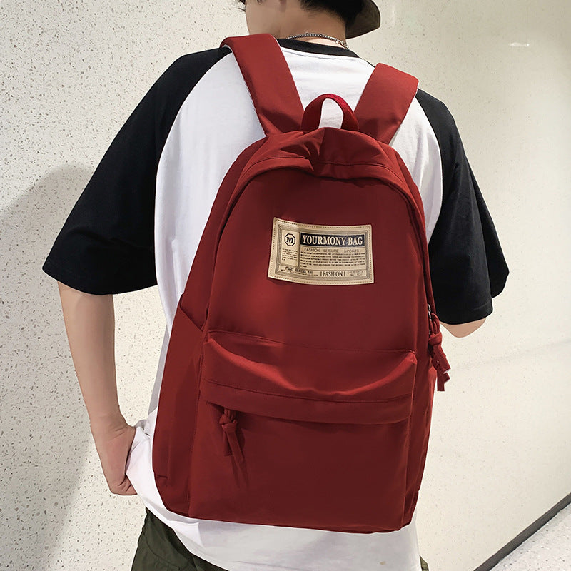 School Bag Female Campus Trendy Backpack 2025 New College Student Simple Junior High School High School Backpack Male Commuter Computer Bag