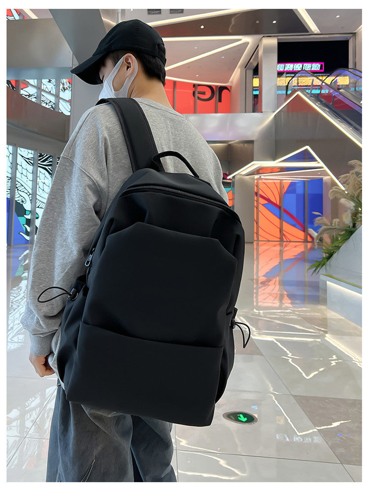 New Nylon Backpack Men's Computer Bag Men's Casual Senior high school College Student Schoolbag Simple Travel Backpack Wholesale