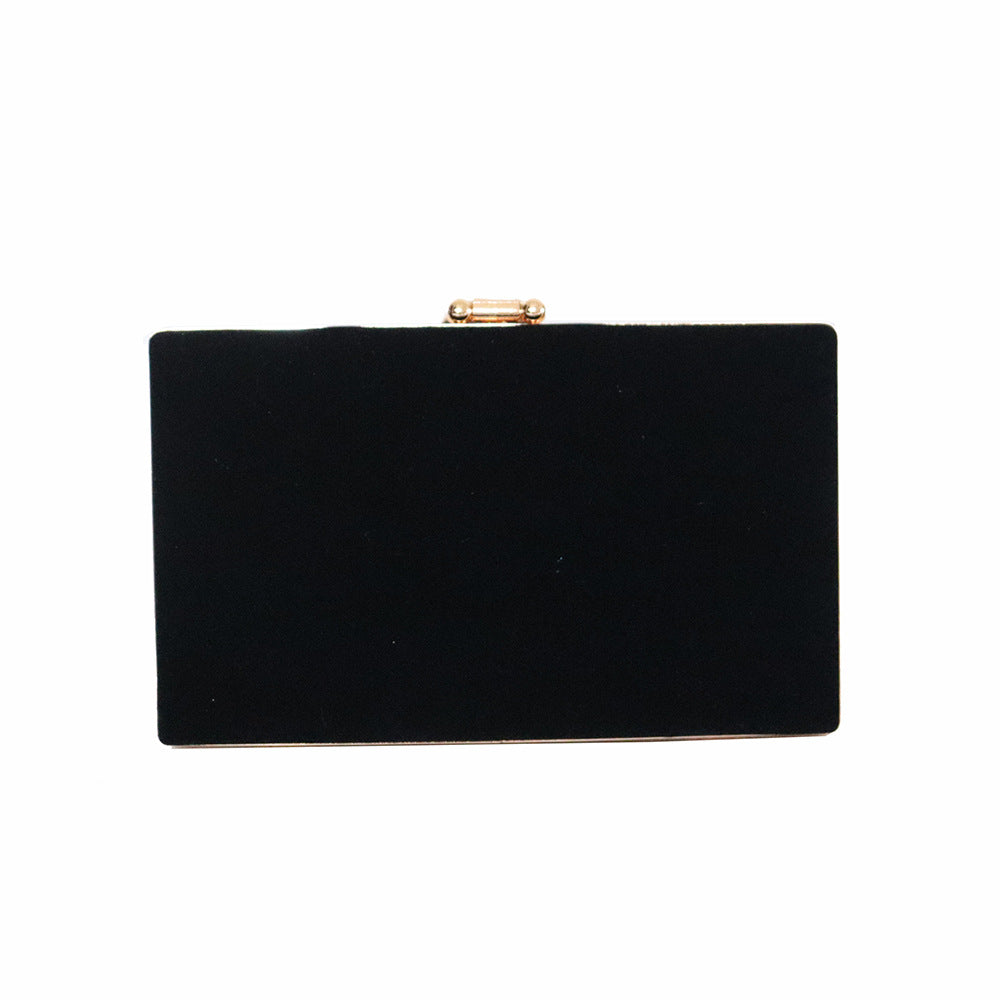 Fashionable Evening Bag, Metal Leaf Evening Bag, Socialite Small Square Bag, Dress with Banquet Clutch Bag