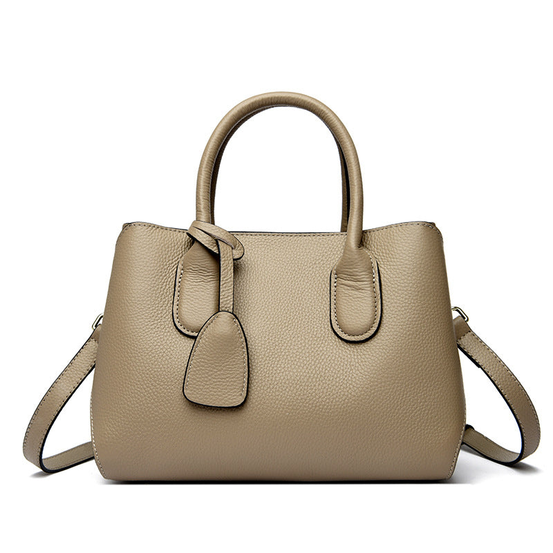 Genuine Leather Tote Bag High-end Large Capacity Women's Bag 2025 New Top Layer Cowhide Women's Bag Commuter Shoulder Crossbody Bag