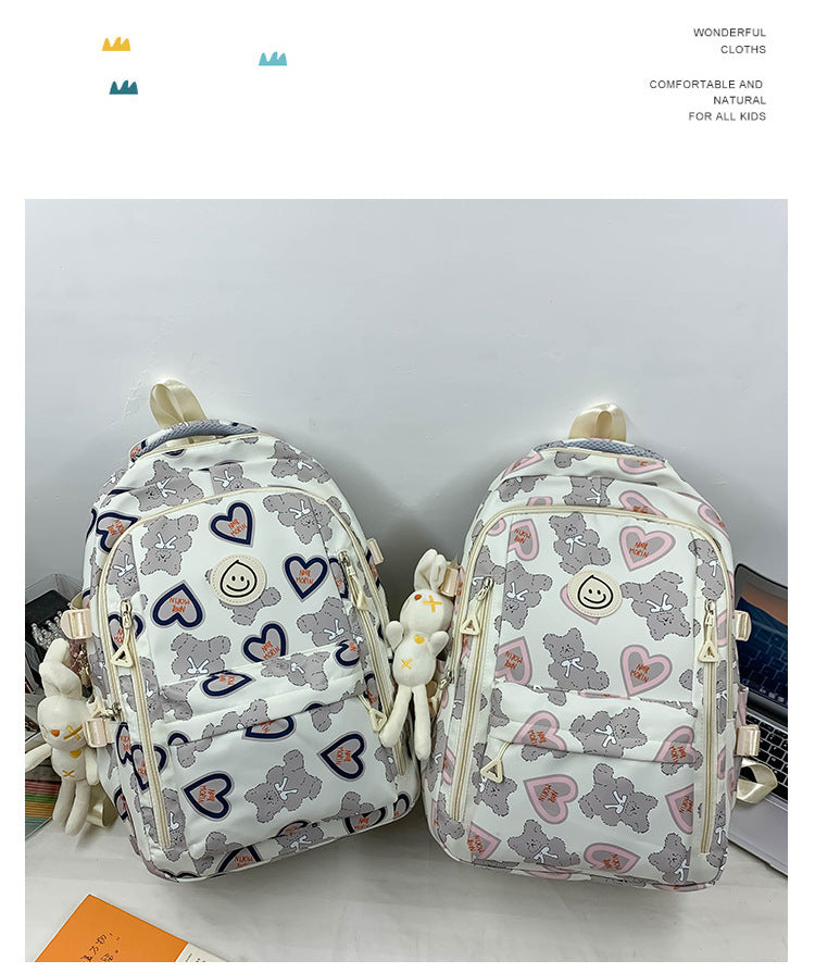 Student Schoolbag Japanese Style Simple Korean Style Backpack for Middle School Students and College Students Girls Cute Casual All-match Backpack