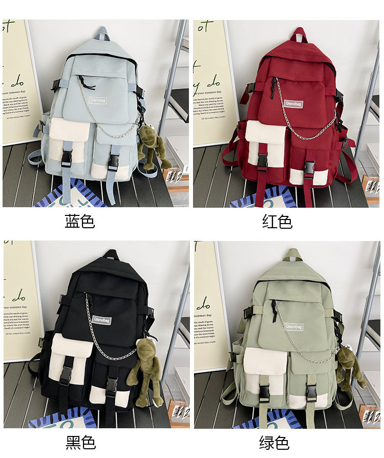 Original Niche Non-Colliding Trendy and Cool Boys' Schoolbags, Female Junior High School Students' Large-Capacity and Good-Looking High School Students' Backpacks
