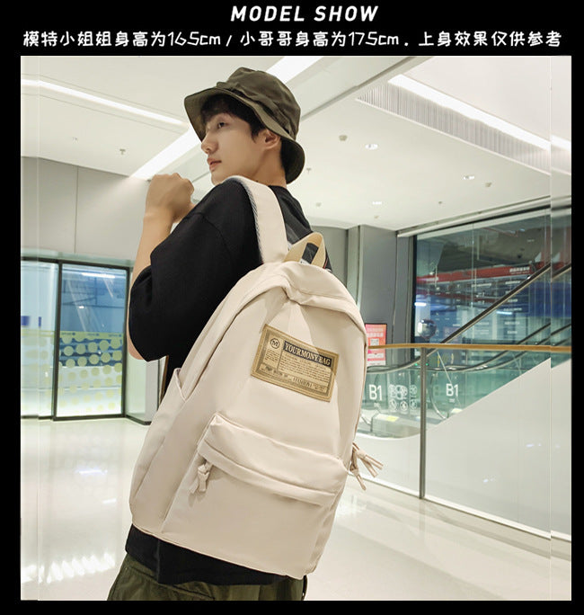 School Bag Female Campus Trendy Backpack 2025 New College Student Simple Junior High School High School Backpack Male Commuter Computer Bag