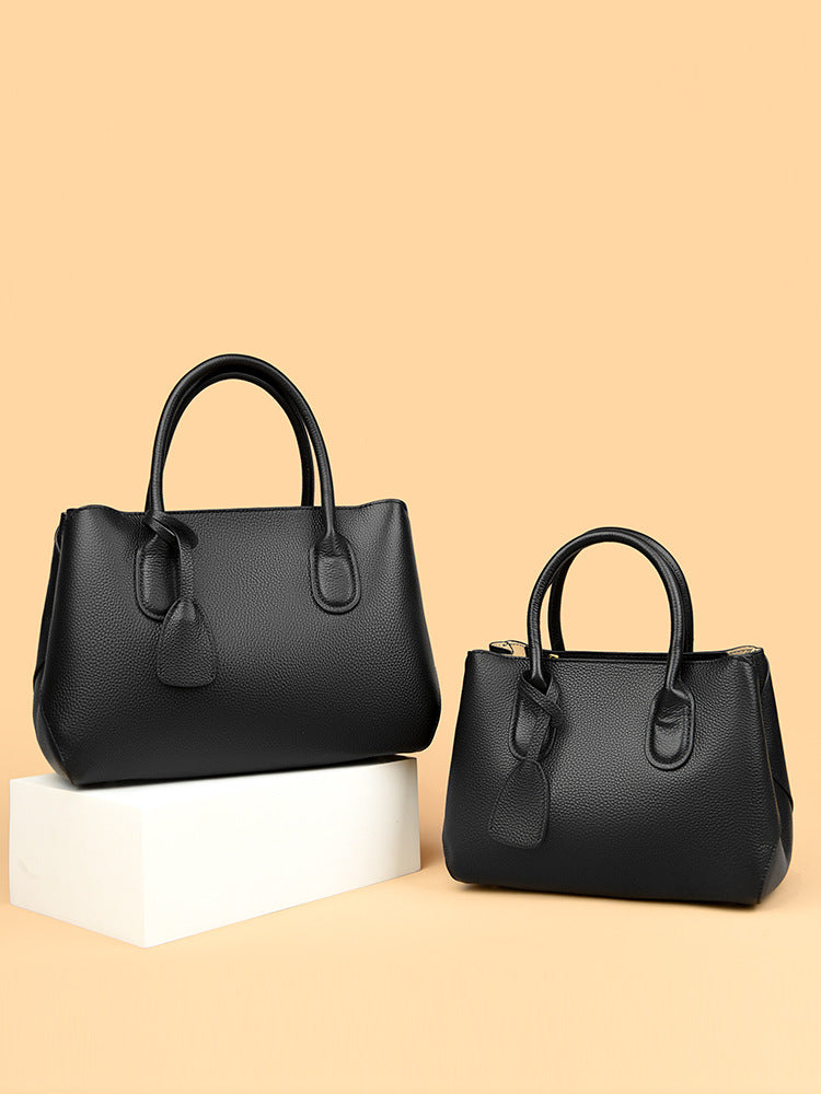 Genuine Leather Tote Bag High-end Large Capacity Women's Bag 2025 New Top Layer Cowhide Women's Bag Commuter Shoulder Crossbody Bag