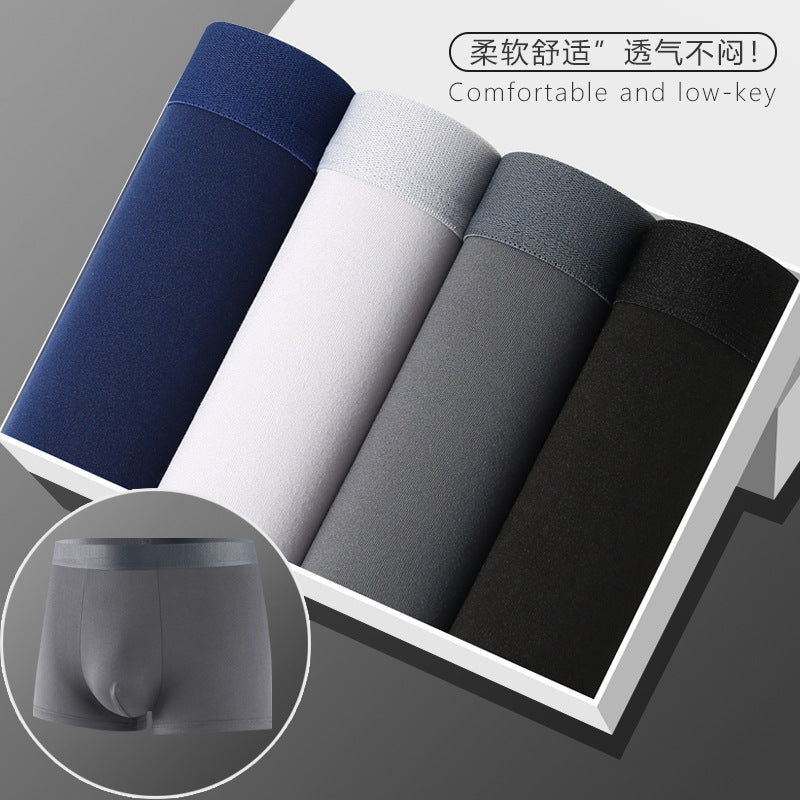 [Factory Direct Supply] Men's Underwear Men's Boxer Youth Mid-Waist Boxer Boys Large Size Pants Shorts Head
