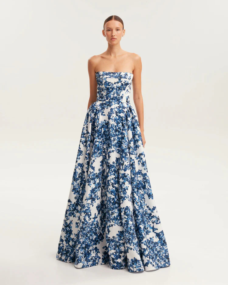 2025 Cross-border New Spring and Summer Shoulder European and American Women's Three-dimensional Tailoring Fairy Long Elegant Evening Dress dress