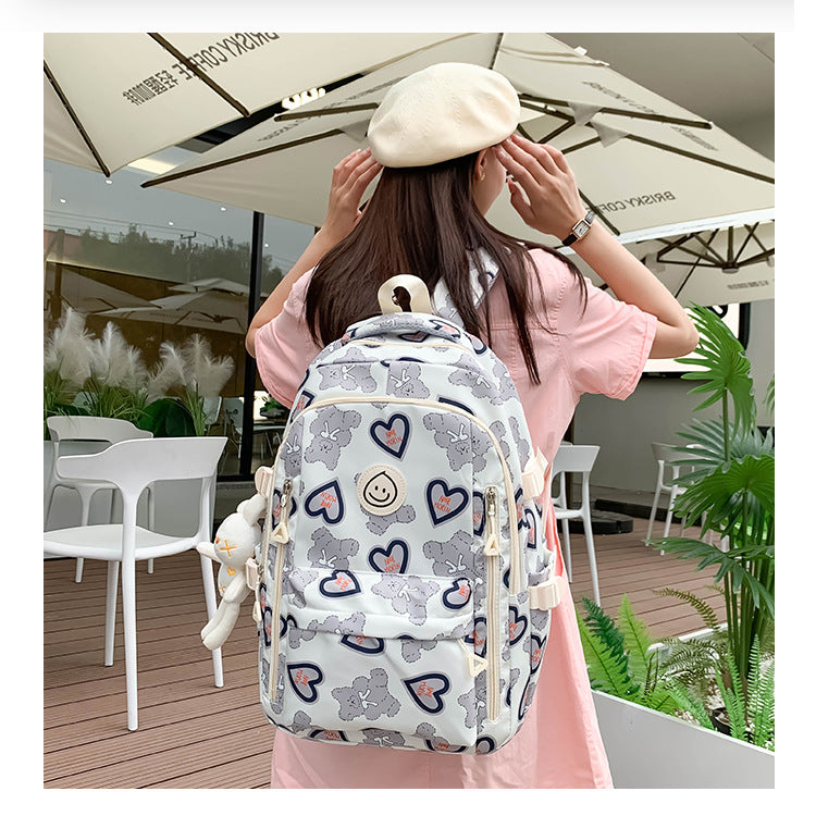 Student Schoolbag Japanese Style Simple Korean Style Backpack for Middle School Students and College Students Girls Cute Casual All-match Backpack