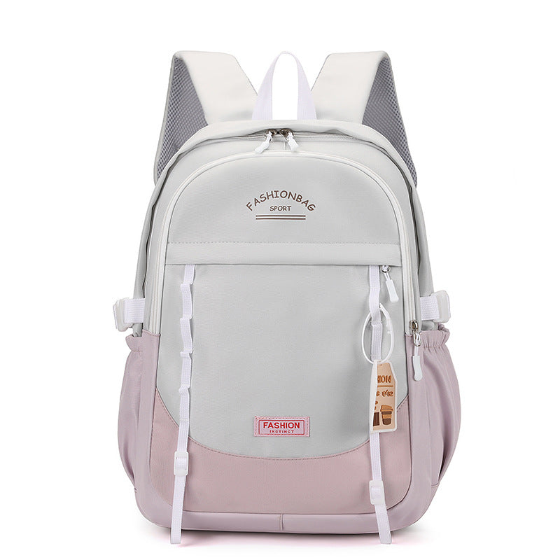 Simple Fashion High-end Sense Backpack All-match Senior high school College Student Computer Bag Casual Backpack High-value Schoolbag