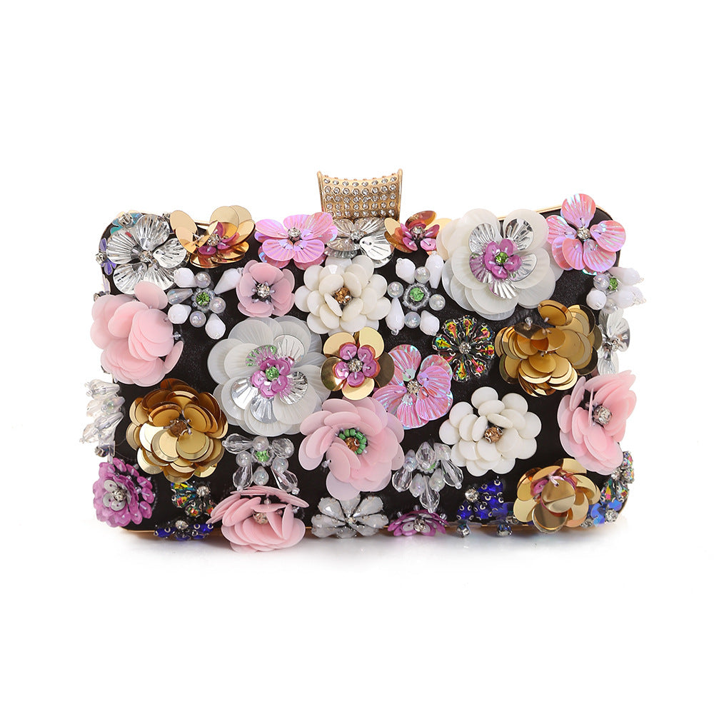 New High-end Flower Evening Bag Cross-border Bridal Evening Bag Creative High-value Flower Daofei Bag