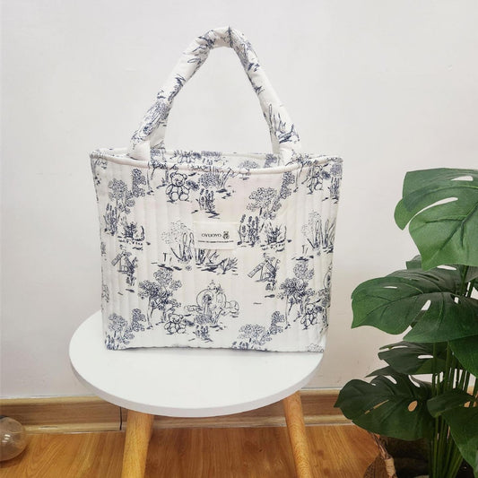 2025 New Ins Japanese and Korean Style Printed Mommy Storage Handbag
