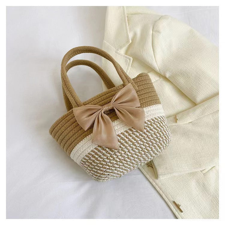 Artistic Chinese-Style Woven Bags for Women, New Summer Straw Floral Shoulder Bags, Casual Handbags, Chinese-Style Bags