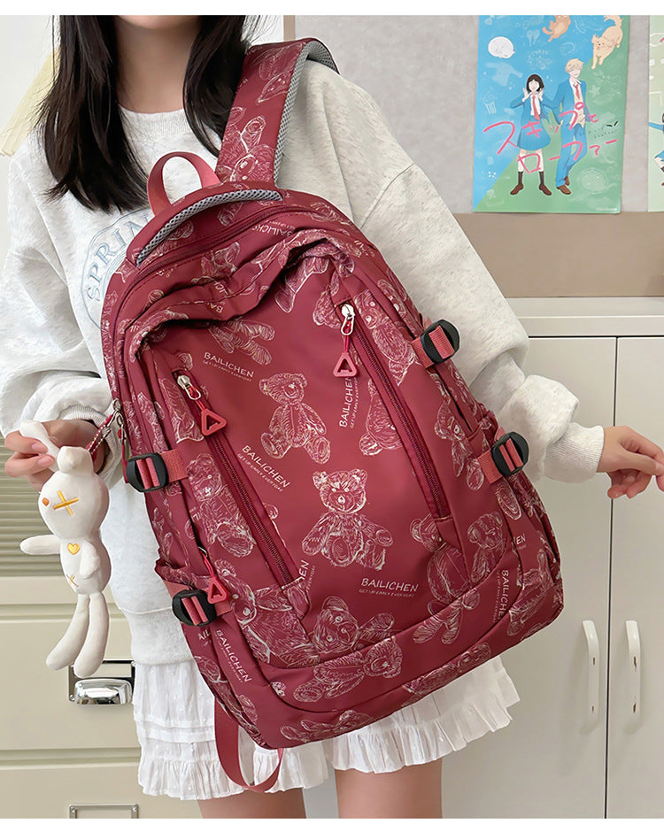 Student Schoolbag Primary School Students Junior High School Students New Large Capacity Backpack Autumn New Breathable Comfortable Backpack