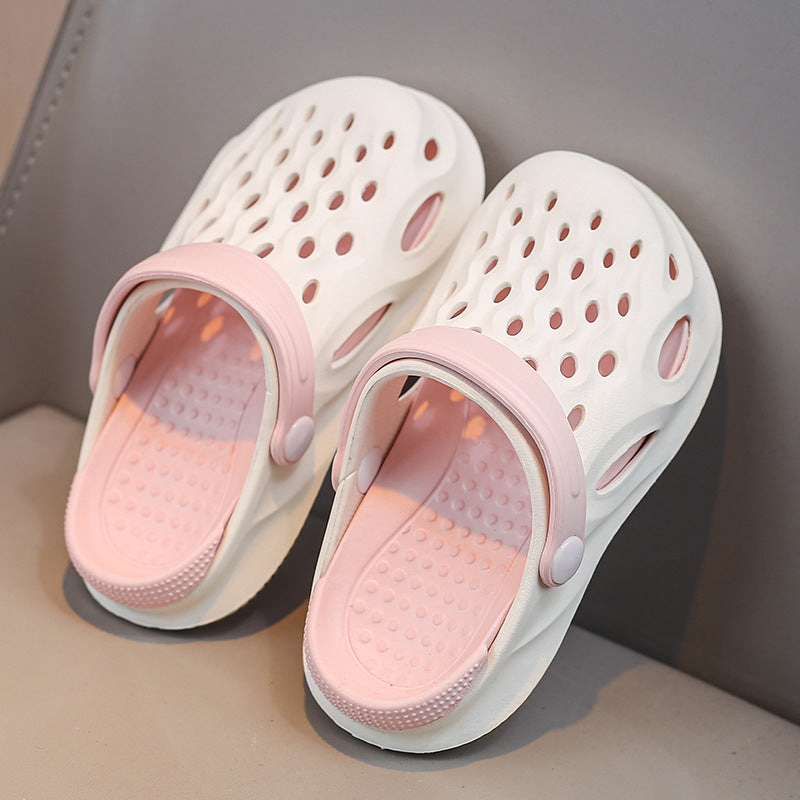 Hole Shoes Children's Slippers Boys Sandals Boys Non-slip Middle and Big Children's Shoes Baby Beach 2025 Men's and Women's New Arrival