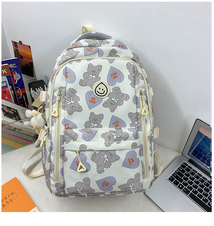 Student Schoolbag Japanese Style Simple Korean Style Backpack for Middle School Students and College Students Girls Cute Casual All-match Backpack